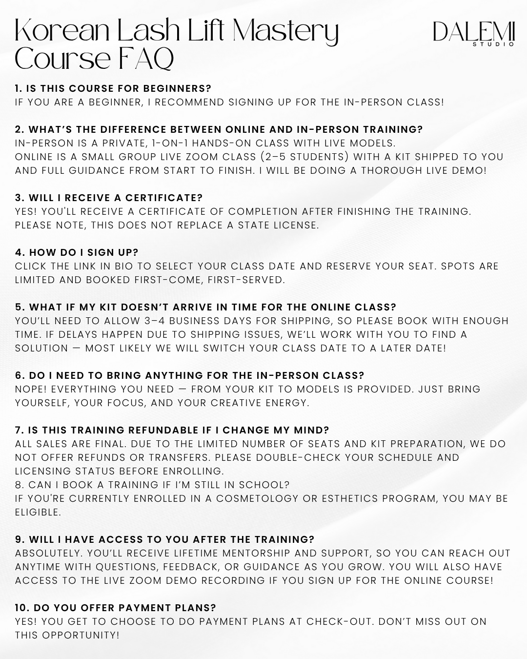 KOREAN LASH LIFT MASTERY (ONLINE)