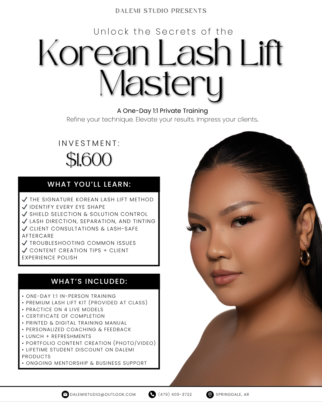 Korean Lash Lift Mastery & Tint Mastery 1:1  (In-Person)